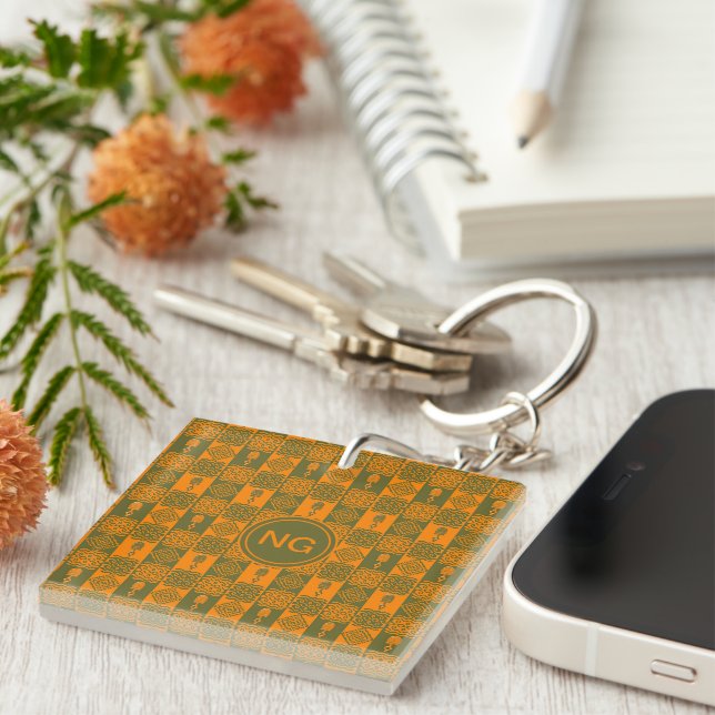 ethnic tribal african pattern keychain (Front Right)