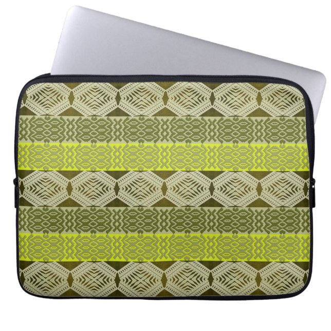 ethnic tribal african pattern laptop sleeve (Front)
