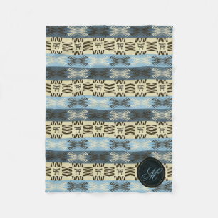 ethnic tribal african pattern.monogram. fleece blanket