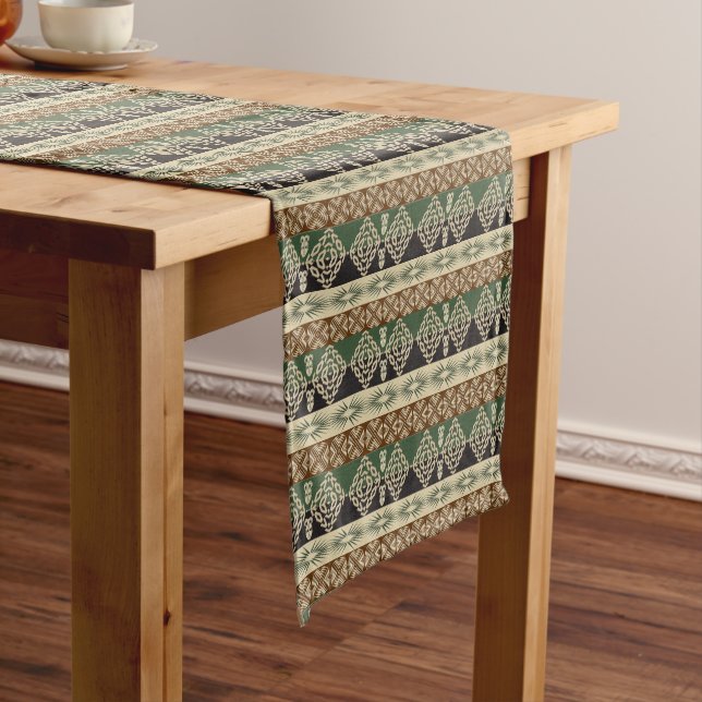 ethnic tribal african pattern short table runner (In Situ)