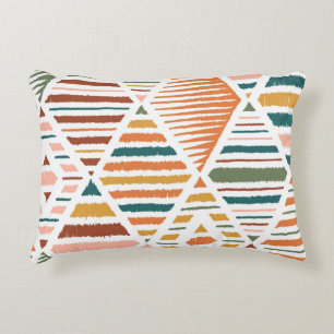 Ethnic Tribal Argyle Seamless Pattern Accent Pillow