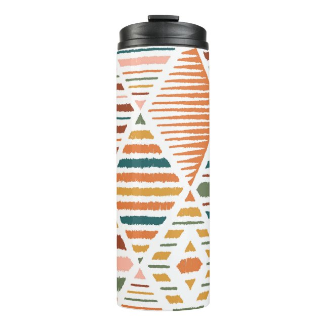 Ethnic Tribal Argyle Seamless Pattern Thermal Tumbler (Front)