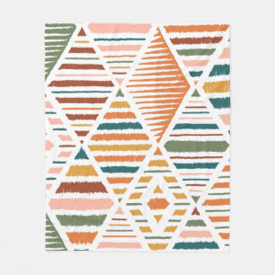 Ethnic Tribal Argyle Seamless Pattern. Traditional Fleece Blanket