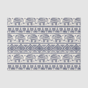 Ethnic Tribal Aztec Elephant Pattern Tissue Paper