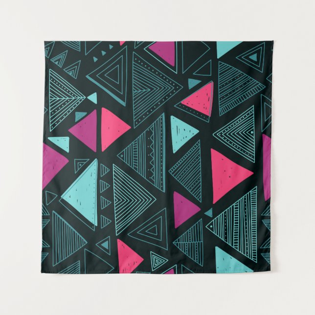 Ethnic Tribal Boho: Doodle Vintage. Tapestry (Front)