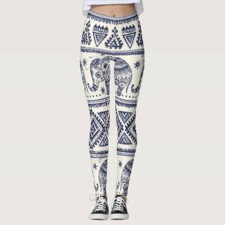 Ethnic Tribal Elephant Leggings & Yoga Pants