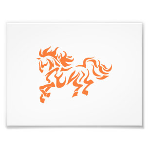 Ethnic tribal Horse - Choose background color Photo Print