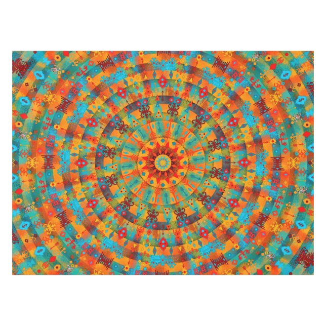 Ethnic Tribal Mandala #1 Tablecloth (Front (Horizontal))