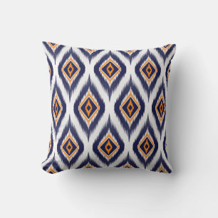 Ethnic Tribal Motif: Ikat Pattern. Throw Pillow