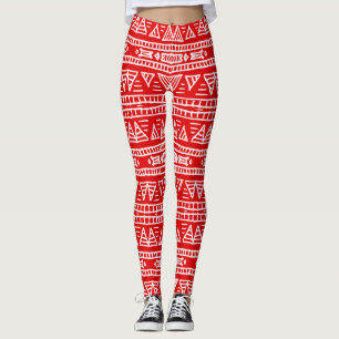 Ethnic Tribal Motifs Striped Pattern Leggings