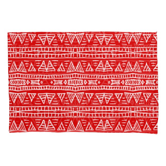 Ethnic Tribal Motifs Striped Pattern Pillowcase (Front)