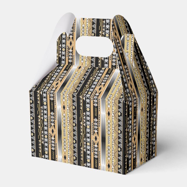 Ethnic , tribal, ornament favor box (Back Side)