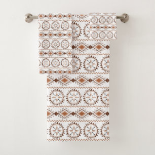 Ethnic Tribal Pattern Bath Towel Set