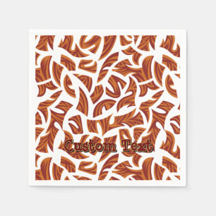 Ethnic Tribal Pattern Orange and Brown Napkin