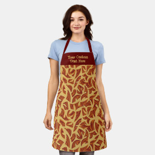 Ethnic Tribal Pattern Orange Brown Beige Apron