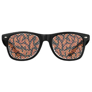 Ethnic Tribal Pattern Orange Brown Black Retro Sunglasses