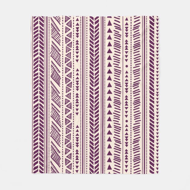Ethnic tribal: seamless geometric pattern. fleece blanket (Front)