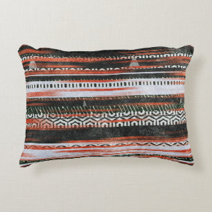 Ethnic tribal stripes: rug design. accent pillow