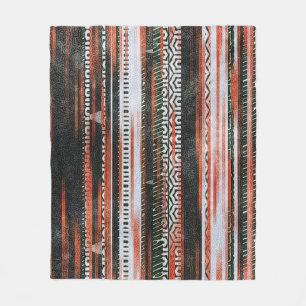 Ethnic tribal stripes: rug design. fleece blanket