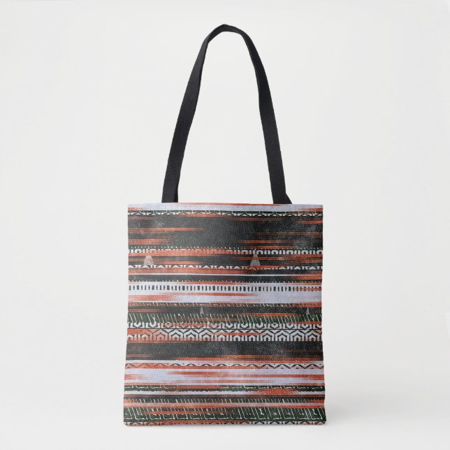 Ethnic tribal stripes: rug design. tote bag (Front)