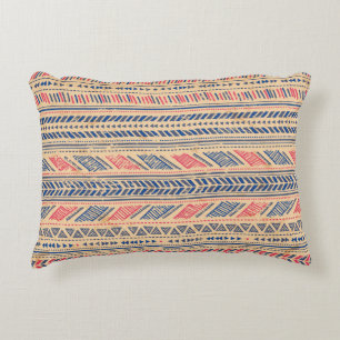 Ethnic tribal vintage seamless pattern accent pillow