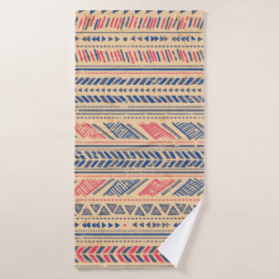 Ethnic tribal vintage seamless pattern bath towel