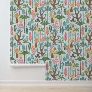 Ethnic tropical seamless patterns wallpaper