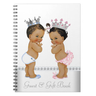 Ethnic Twin Prince and Princess Baby Shower Book