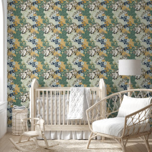 Ethnic Victorian Floral Pattern Vintage Design Wallpaper