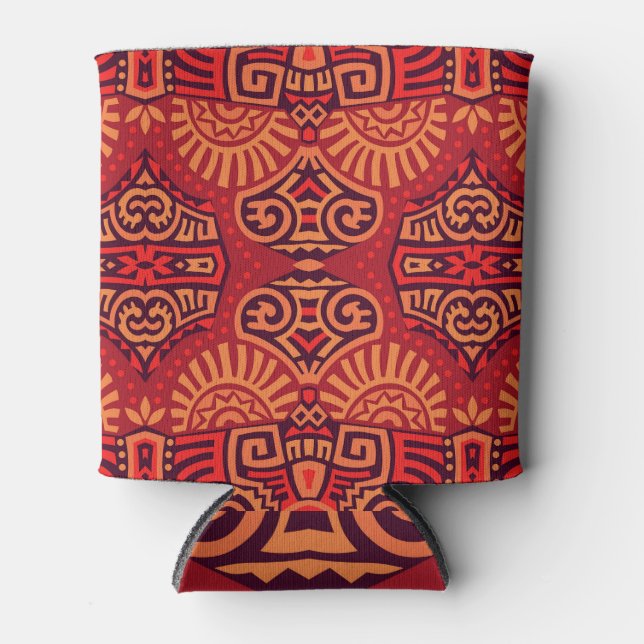 Ethnic Vintage Seamless Pattern. Can Cooler (Front)