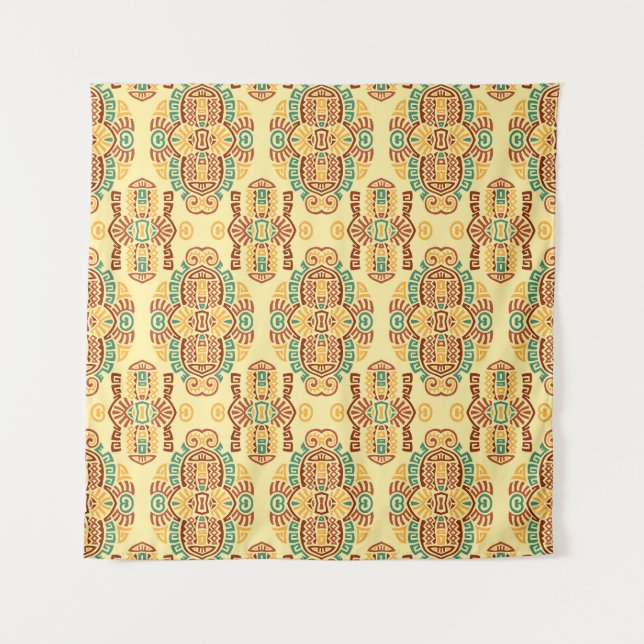Ethnic Vintage Trend: Bohemian Seamless Tile Tapestry (Front)