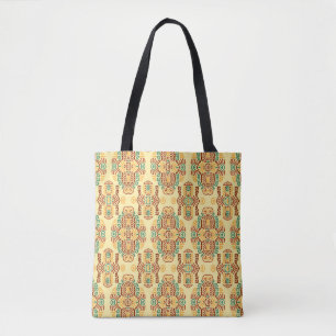 Ethnic Vintage Trend: Bohemian Seamless Tile Tote Bag