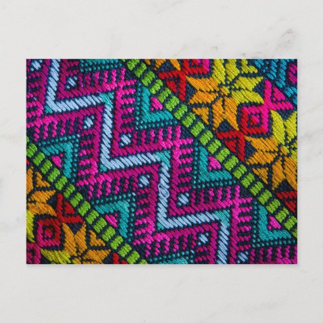Ethnic Woven Threads Postcard (Front)