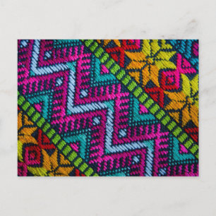 Ethnic Woven Threads Postcard