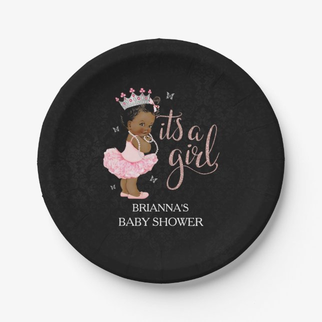 Ethnique C'est une fille Princesse assiettes de Ba (Devant)