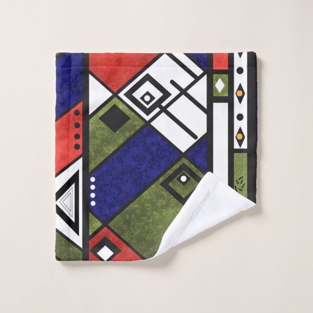 Ethno africain sans couture traditionnelle motif (Gant de toilette)