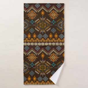 Ethno seamless pattern. Ethnic boho ornament. Trib Bath Towel