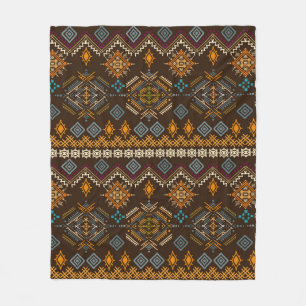 Ethno seamless pattern. Ethnic boho ornament. Trib Fleece Blanket
