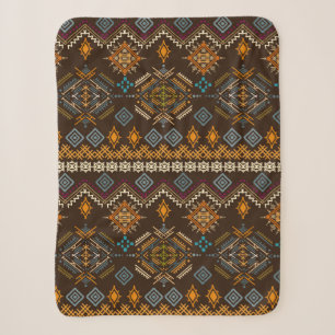 Ethno seamless pattern. Ethnic boho ornament. Trib Sherpa Blanket