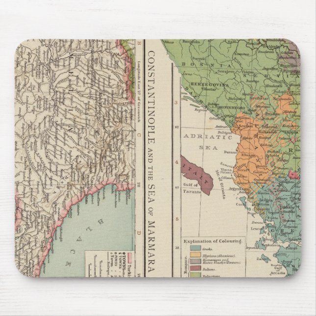 Ethnog Balkan Peninsula, Constantinople Mouse Pad (Front)