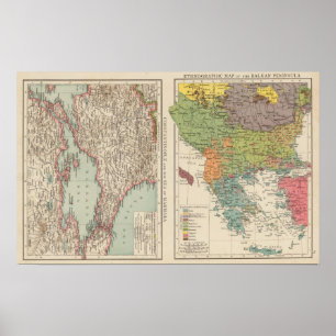 Ethnog Balkan Peninsula, Constantinople Poster