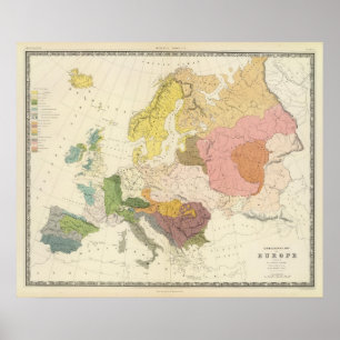 Ethnographic, Europe Poster