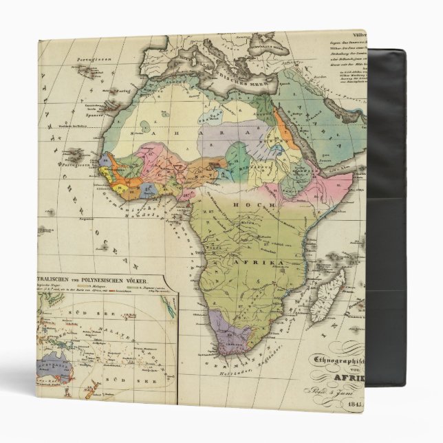 Ethnographic Map of Africa Binder (Front/Inside)