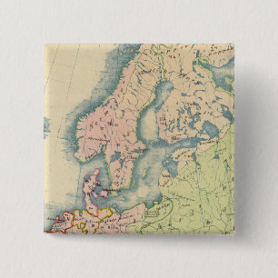 Ethnographic map of Europe 2 Inch Square Button
