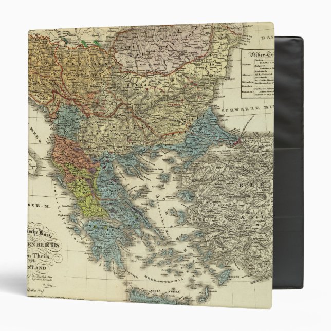Ethnographic Map of Ottoman Empire Binder (Front/Inside)
