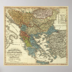 Ethnographic Map of Ottoman Empire Poster