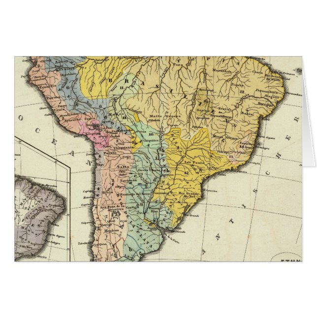 Ethnographic Map of South America (Front Horizontal)