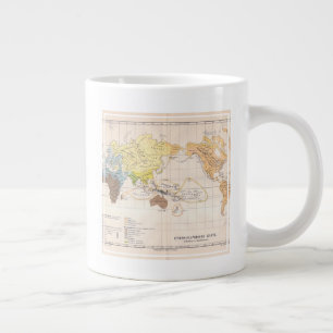 Ethnographic Map of the World Large Coffee Mug