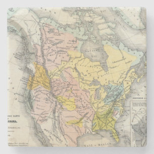 Ethnographs of North America Stone Coaster