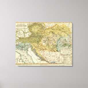 Ethnography Map of Europe Canvas Print